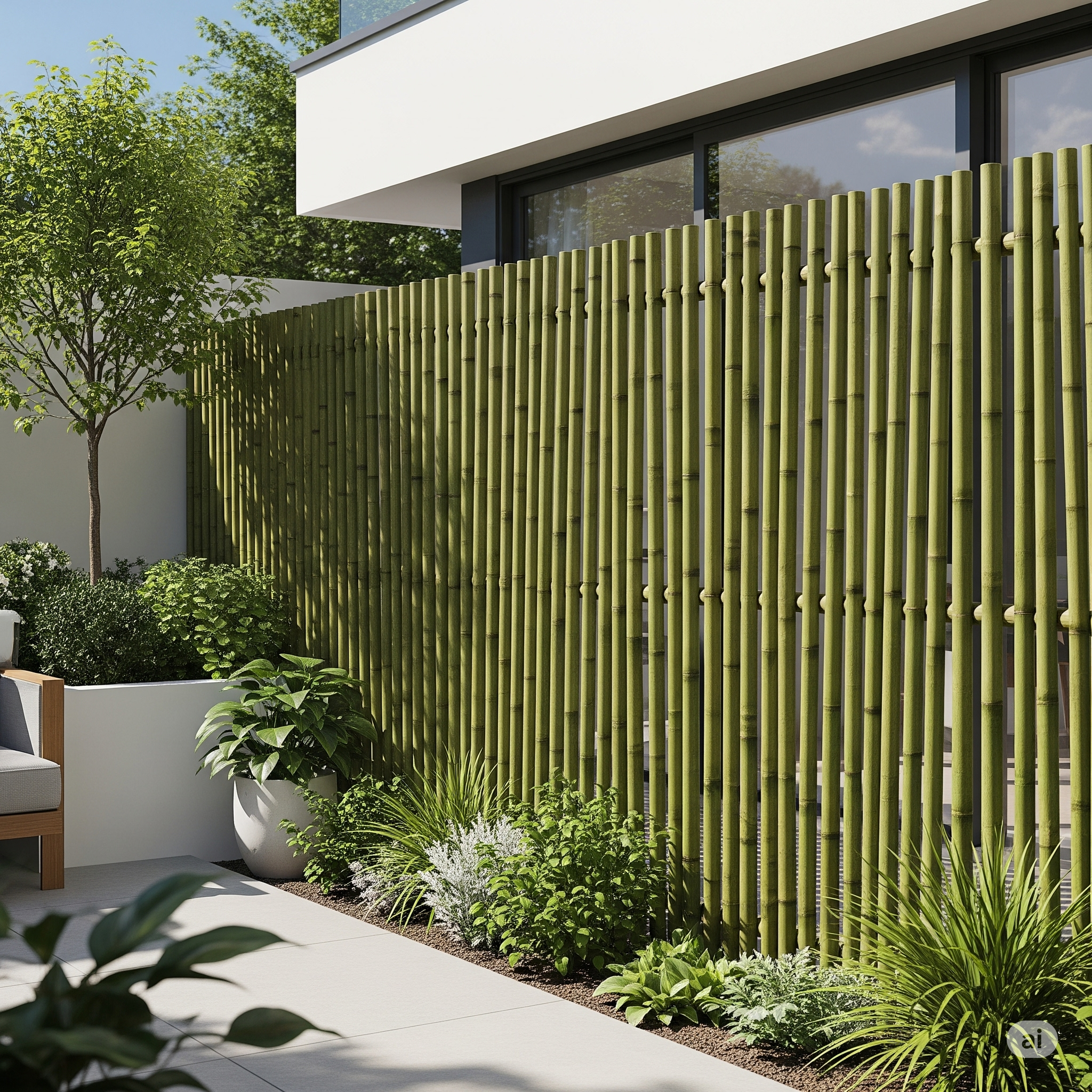 Bamboo Fence Panel with Backing